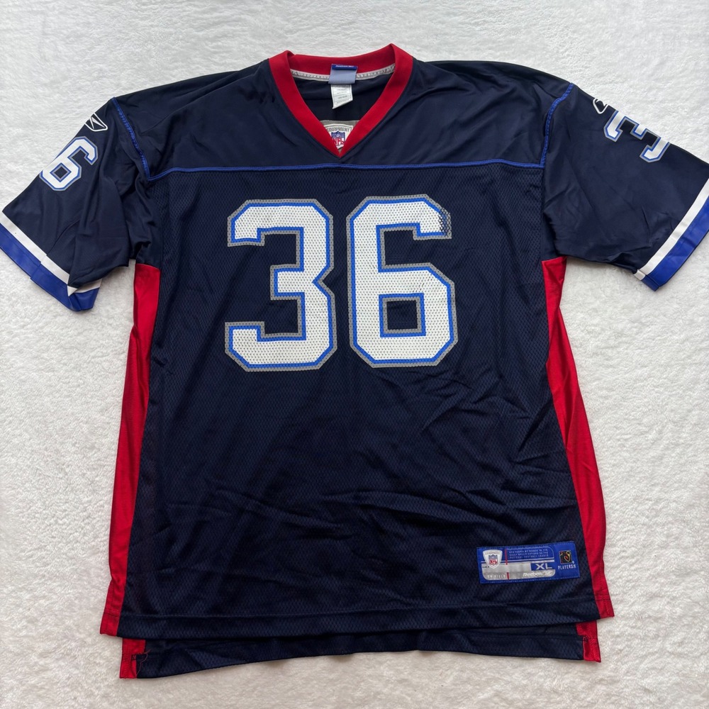 Reebok NFL Buffalo Bills Donte Whitner 36 Jersey Mens XL Navy Blue Football Y2K